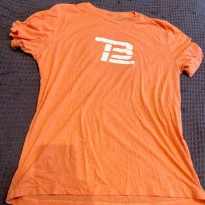 Men’s TB12 Shirt Tom Brady Orange Large Thin Athletic Stretch